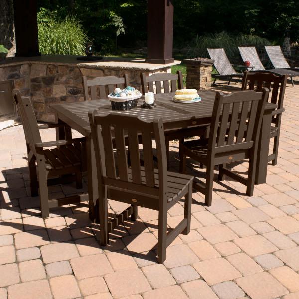 Lehigh 7-Piece Rectangular Outdoor Dining Set - Patio Furniture for Garden, Backyard, Poolside & BBQ Gatherings