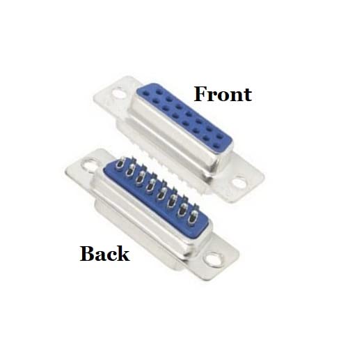 DB15 Female Solder Kit with No Ear Full Profile Deluxe Metal Hood - High Quality VGA Connector for Computer & Monitor Repair | Perfect for DIY Electronics Projects & Professional AV Installations