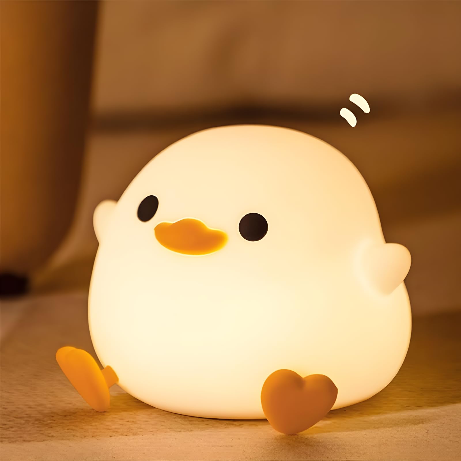 Duck Night Light - Portable Silicone Dimmable Nursery Lamp with 20-Minute Timer & USB Charging | Touch Control Baby Night Light for Boys & Girls | Perfect Birthday Gift for Kids, Bedroom Decor & Sleep Aid