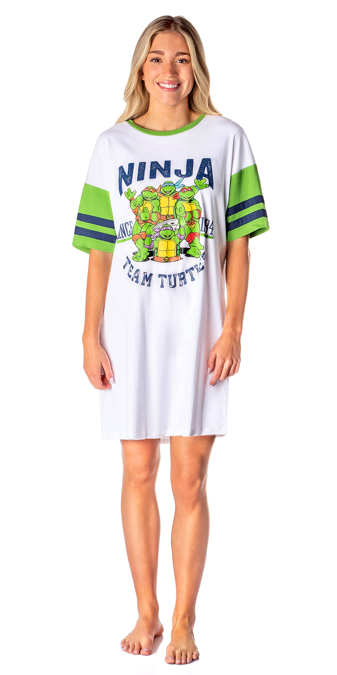Nickelodeon Teenage Mutant Ninja Turtles Women's Pajama Set - TMNT 1984 Retro Sleepwear Nightgown for Fans - Perfect for Sleepovers, Movie Nights & Comic Conventions