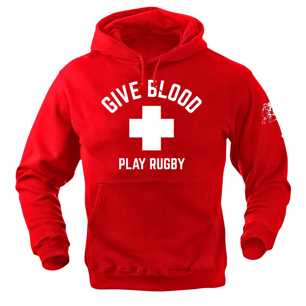 Give Blood Play Rugby Hoodie - Men's & Women's Pullover Sweatshirt for Rugby Fans & Sports Enthusiasts - Perfect for Game Day, Training, and Casual Wear