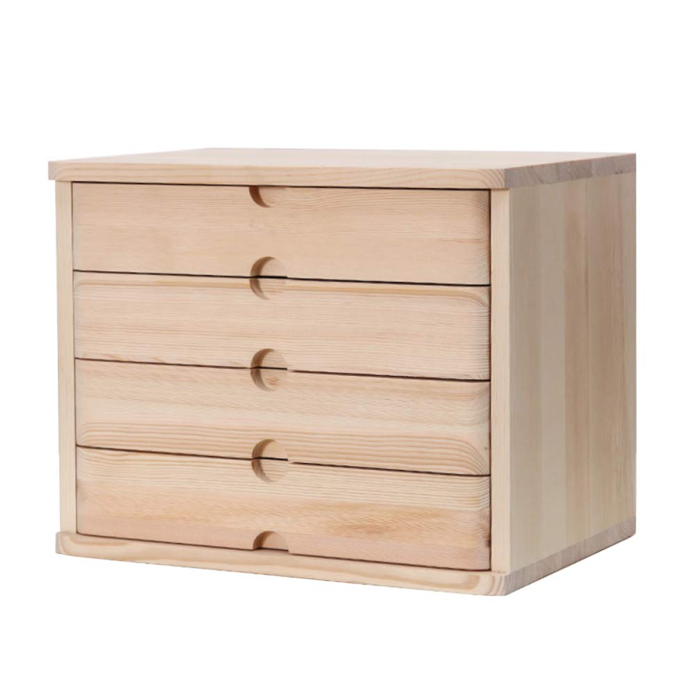 LIULIFE Wooden Desk Organizer with Drawers - Office Supplies Storage Box, Stationery Holder & File Cabinet for Home & Workspace Organization | Perfect for Desk, Office, Study & Craft Room