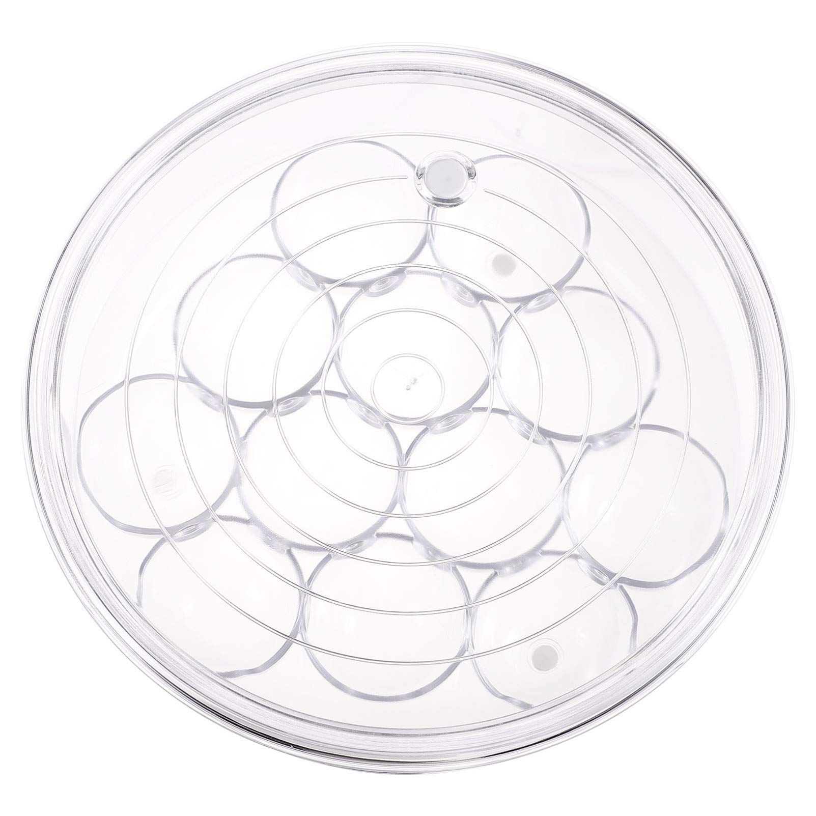 YARNOW Clear Plastic Refrigerator Egg Tray - Stackable Egg Storage Container with Lid, Deviled Egg Holder, Round Fridge Organizer for Fresh Eggs - Perfect for Kitchen, Picnic, and Party Food Display