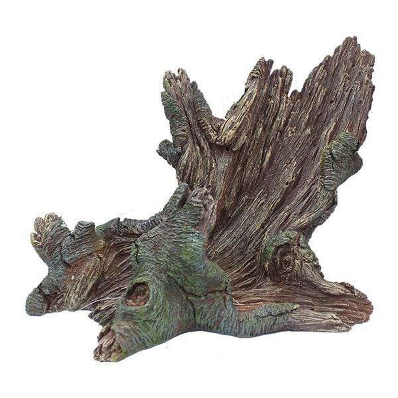 Aquatopia Natural Wood Tree Stump Decor - 31 x 23 x 24cm Rustic Home Decor for Living Room, Garden & Aquarium Landscaping