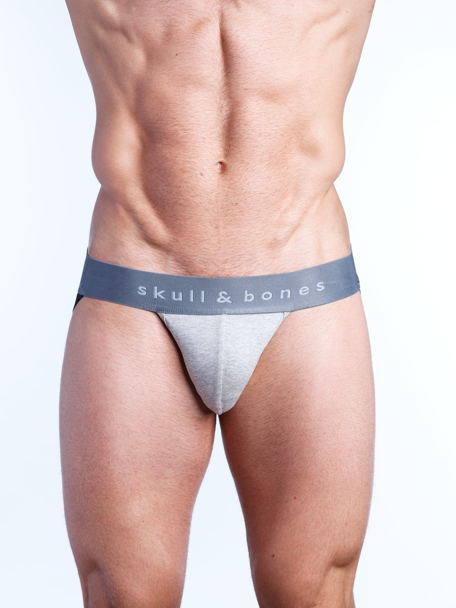 Just the Bones Jock Heather Grey - Comfortable Men's Athletic Underwear for Workout & Sports | Perfect for Gym, Running & Everyday Wear