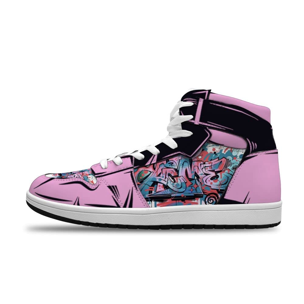 Custom Graffiti Streetwear Sneakers for Men & Women - Trendy Anime Basketball Shoes - Perfect for Urban Fashion, Sports & Casual Wear