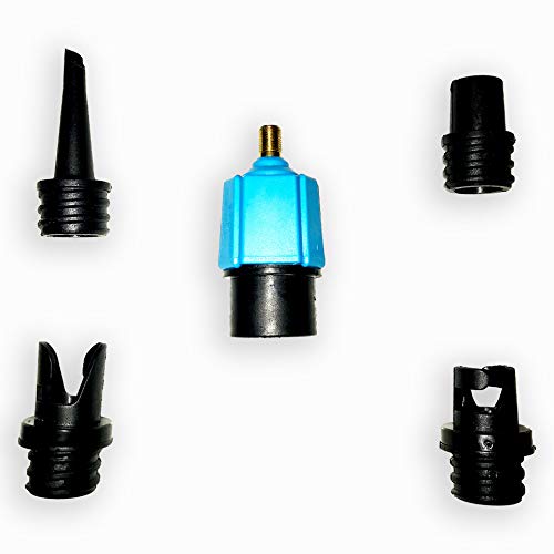 **High-Pressure Inflatable SUP Pump Adapter & Valve Converter – 4 Nozzle Multi-Function Air Compressor for SUP, Bike, Inflatable Boat, Air Mattress – Perfect for Water Sports, Camping & Home Use**