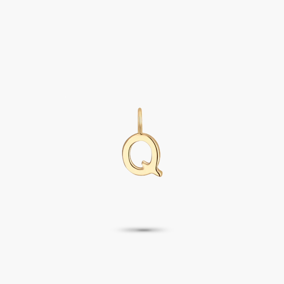 14K Yellow Gold Mini Alphabet Charm - Tiny Letter Pendant for Necklace, Bracelet & Jewelry Making - Perfect for Personalized Gifts, Birthdays & Special Occasions