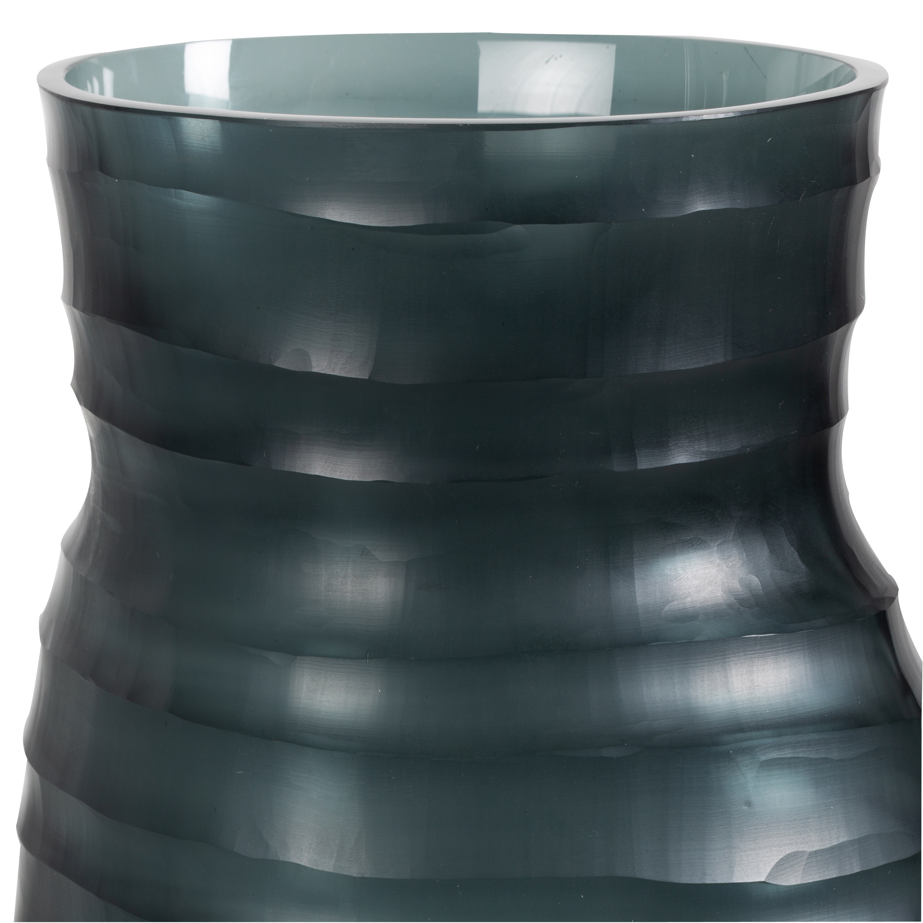 Elegant Ridge Glass Vase - Modern Home Decor for Flowers, Centerpieces & Wedding Decorations - Perfect for Living Room, Dining Table & Special Events