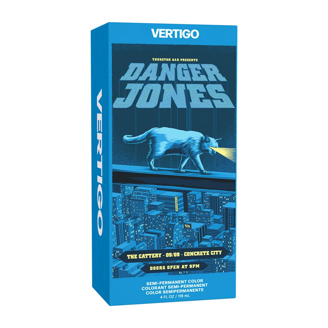 Danger Jones Semi-Permanent Hair Color - Vibrant Neon Blue (118ml) for Bold & Creative Styles | Perfect for Parties, Cosplay & DIY Hair Art