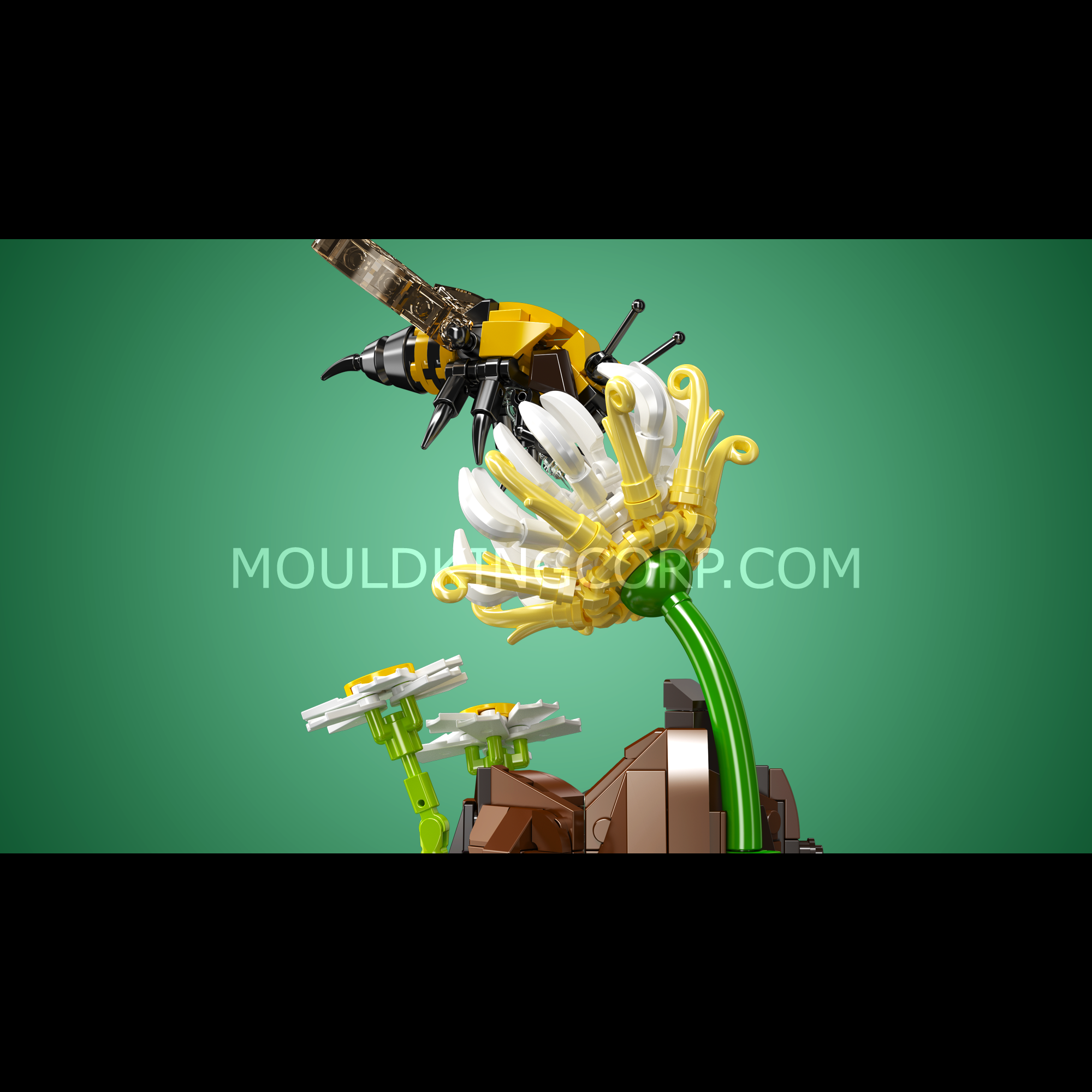 Mould King 10104 Bee Music Box Building Blocks Set - 413 Pieces DIY Model Kit for Adults & Kids | Creative Gift for Birthday, Christmas | Home Decor & Music Box Collection