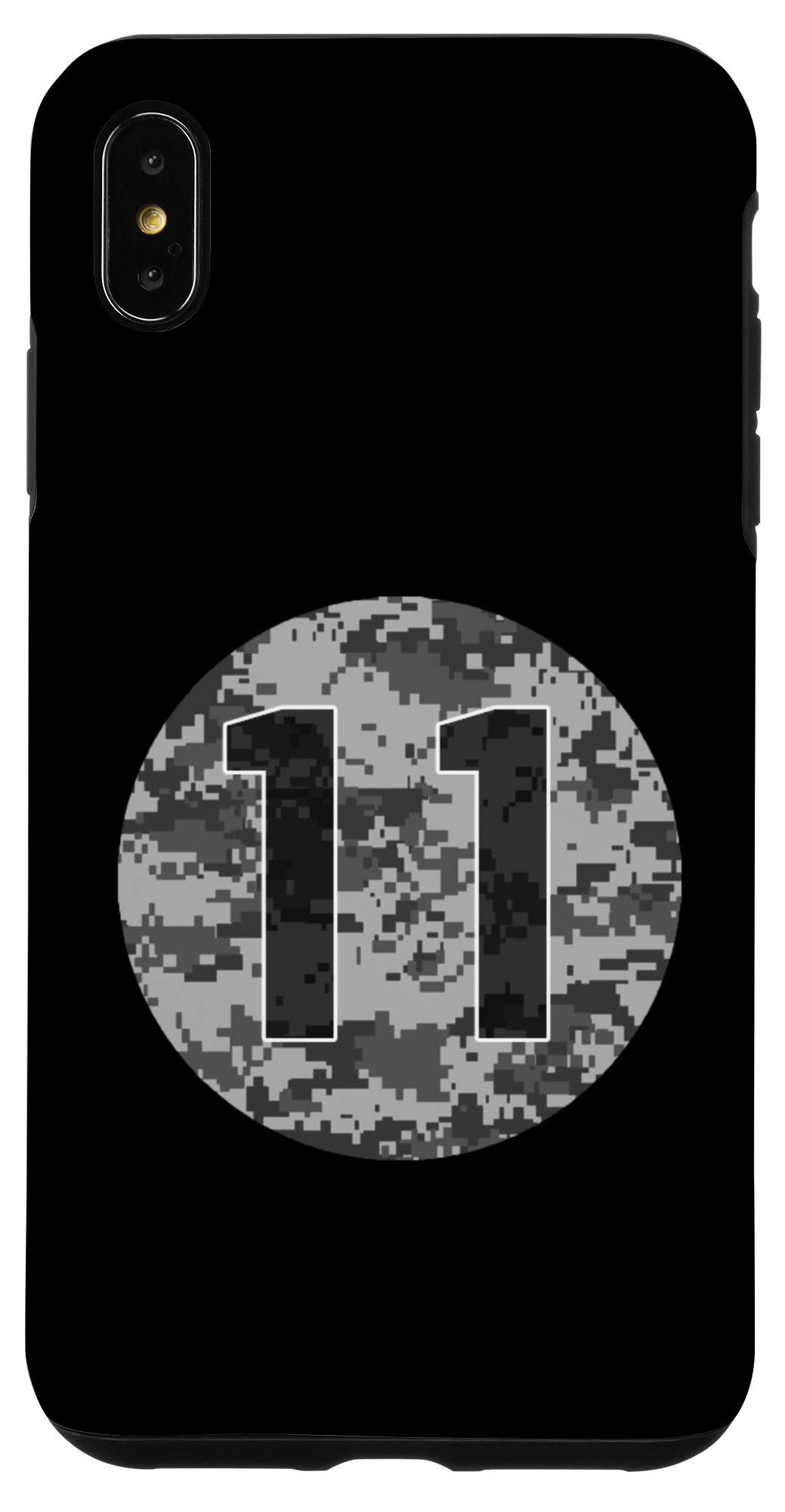 iPhone XS Max Case with #11 Camo Design - Durable Protective Cover for Baseball, Softball, Soccer, Basketball & Lacrosse Players - Perfect for Sports Enthusiasts and Outdoor Activities