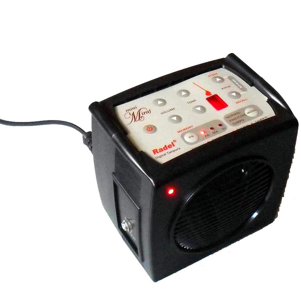 RADEL Mini Miraj Electronic Tanpura Box - Digital Tambura Sound Machine with Power Cord, Bag & Manual | Perfect for Indian Classical Music Practice, Yoga & Meditation | PDI-DCG