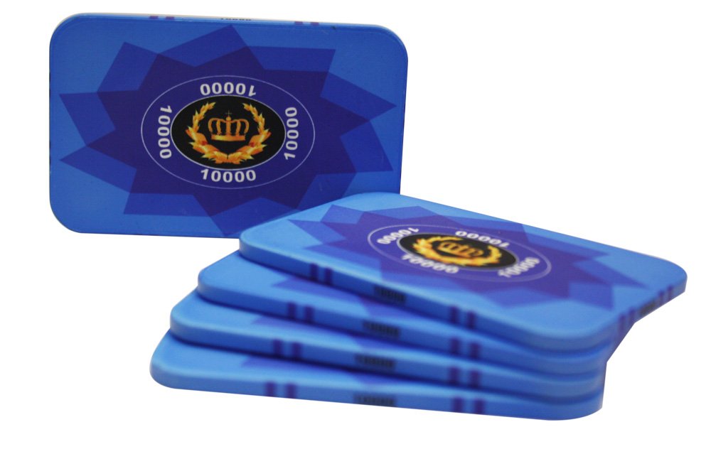 Premium Laurel Crown Ceramic Poker Plaques - Set of 5 for Casino Nights, Poker Tournaments & Home Game Decor | Durable Clay Poker Chips for Professional & Casual Play