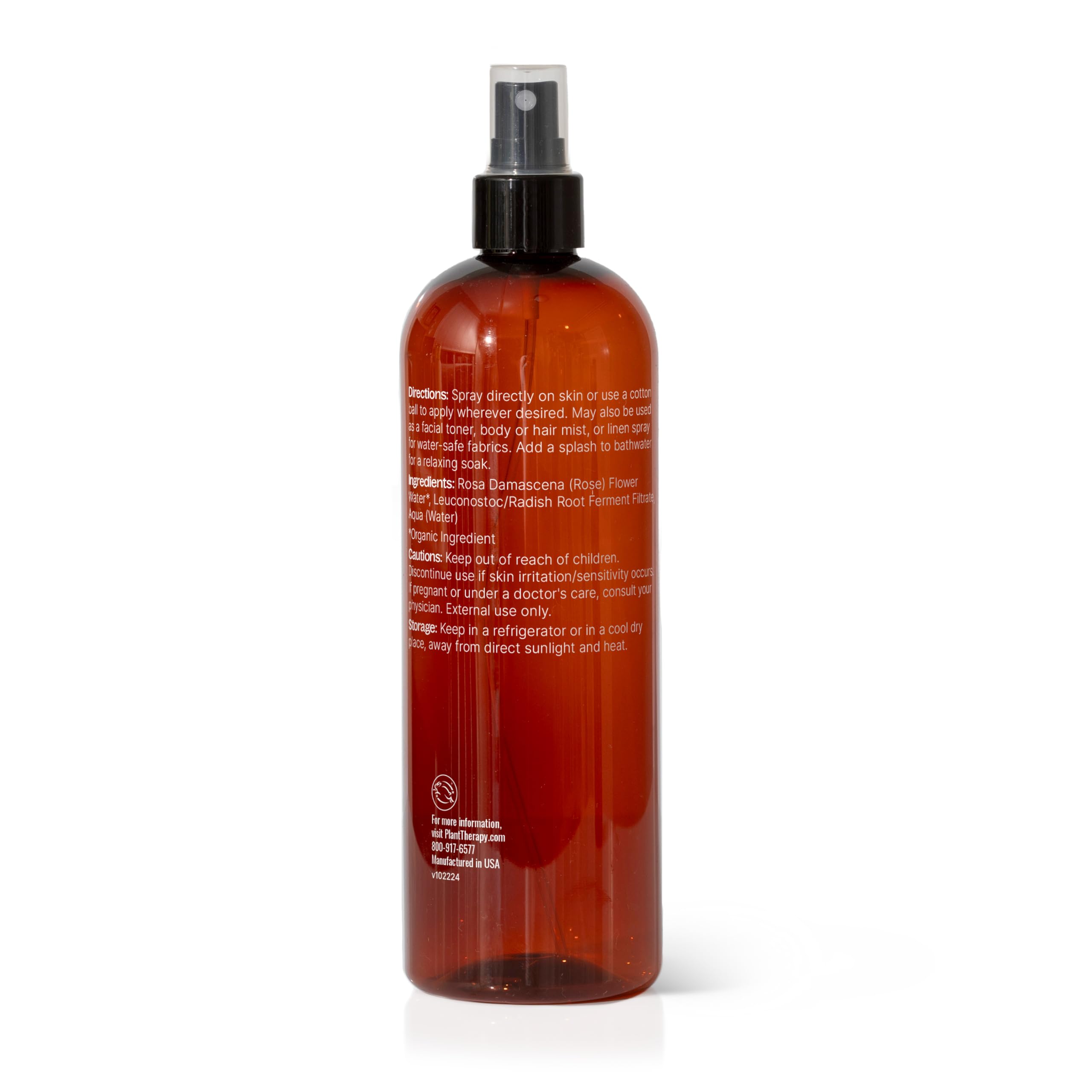 Plant Therapy Rose Hydrosol 16 oz - Pure Floral Water Byproduct of Essential Oil Distillation | Perfect for Skin Care, Aromatherapy & Natural Perfume Making