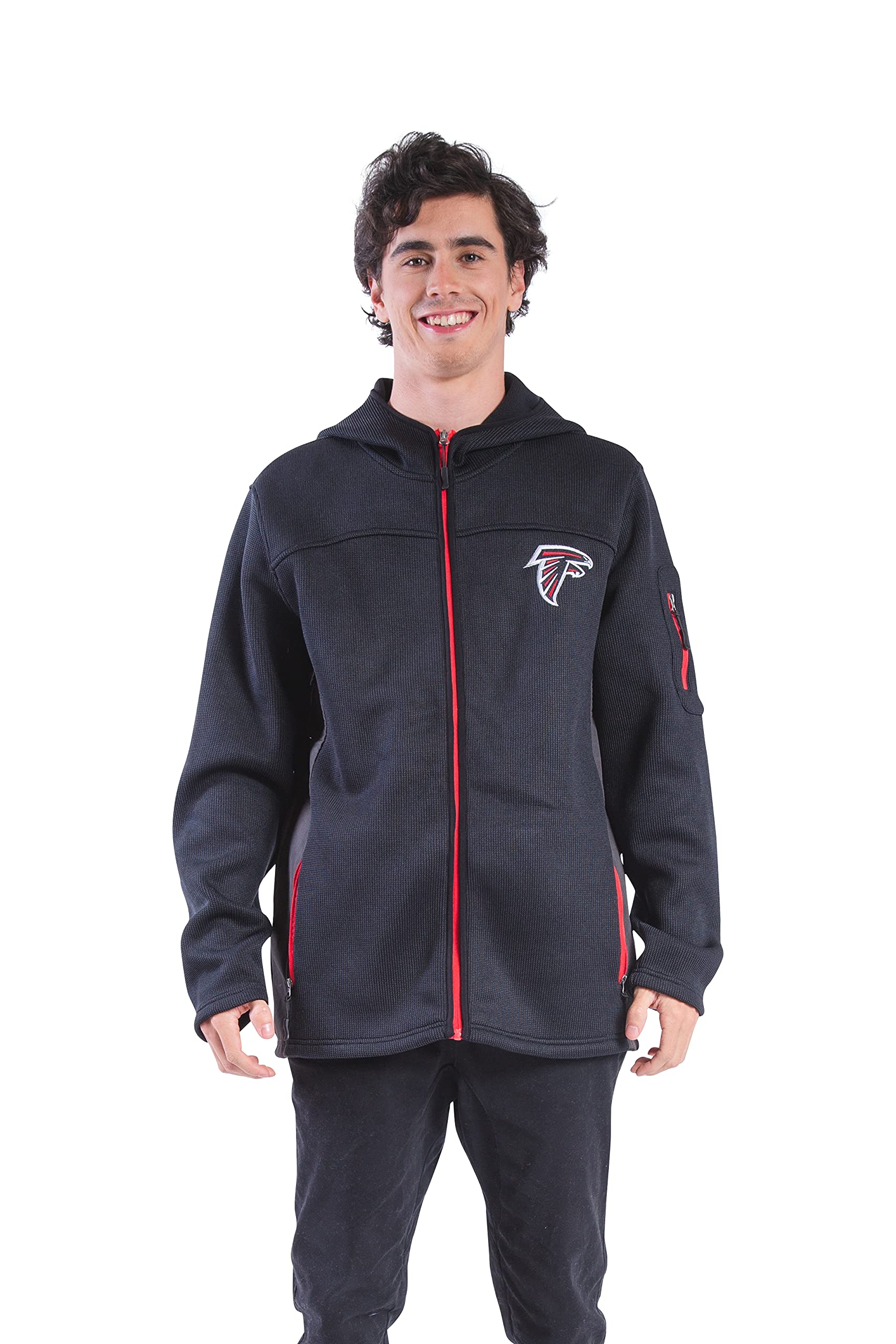 NFL Atlanta Falcons Fleece Hoodie - Men's Quarter-Zip Pullover for Game Day