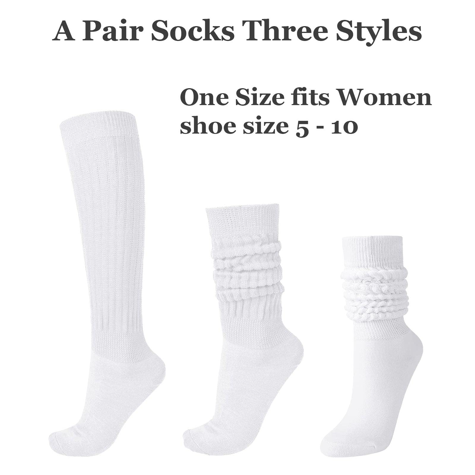 Flydo Women's Slouch Socks - Soft Long Boot Socks 2-3 Pack for Casual & Winter Wear