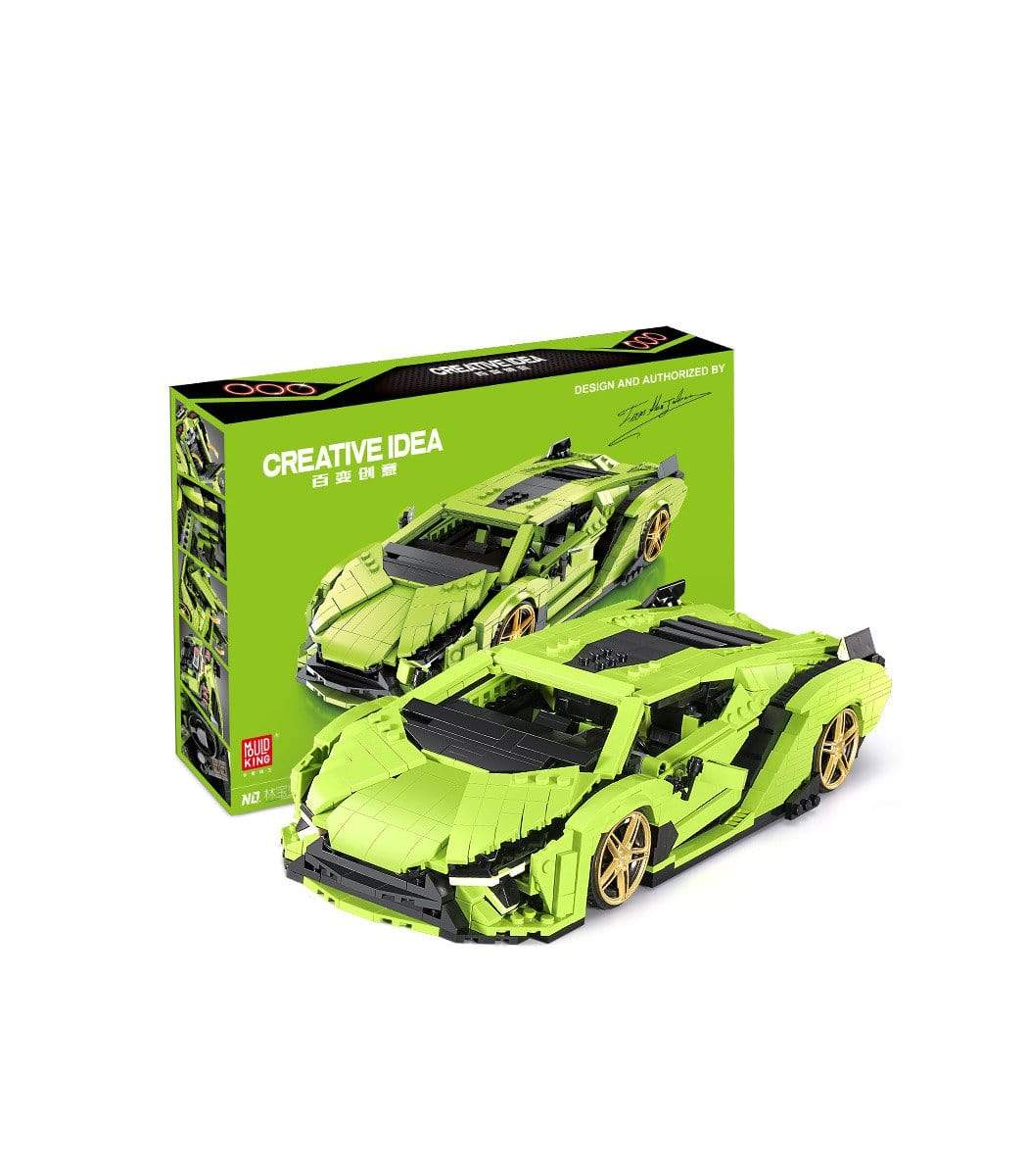 Mould King 10011 Lamborghini Sian Sports Car Building Blocks Set - 3700+ Pieces, Model Kit for Adults & Teens, Collectible Supercar Toy for Display & Play - Perfect for Home Decor, Gift & STEM Learning