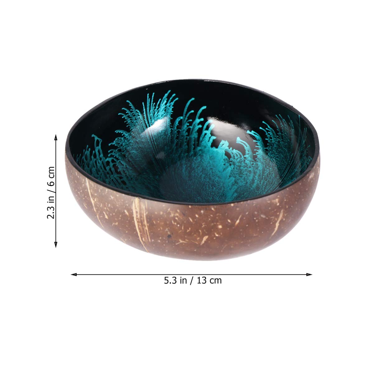 DOITOOL Blue Coconut Shell Candy Bowl - Decorative Storage Bowl for Keys, Nuts & Home Decor - Perfect for Entryway Table, Living Room & Kitchen Organization