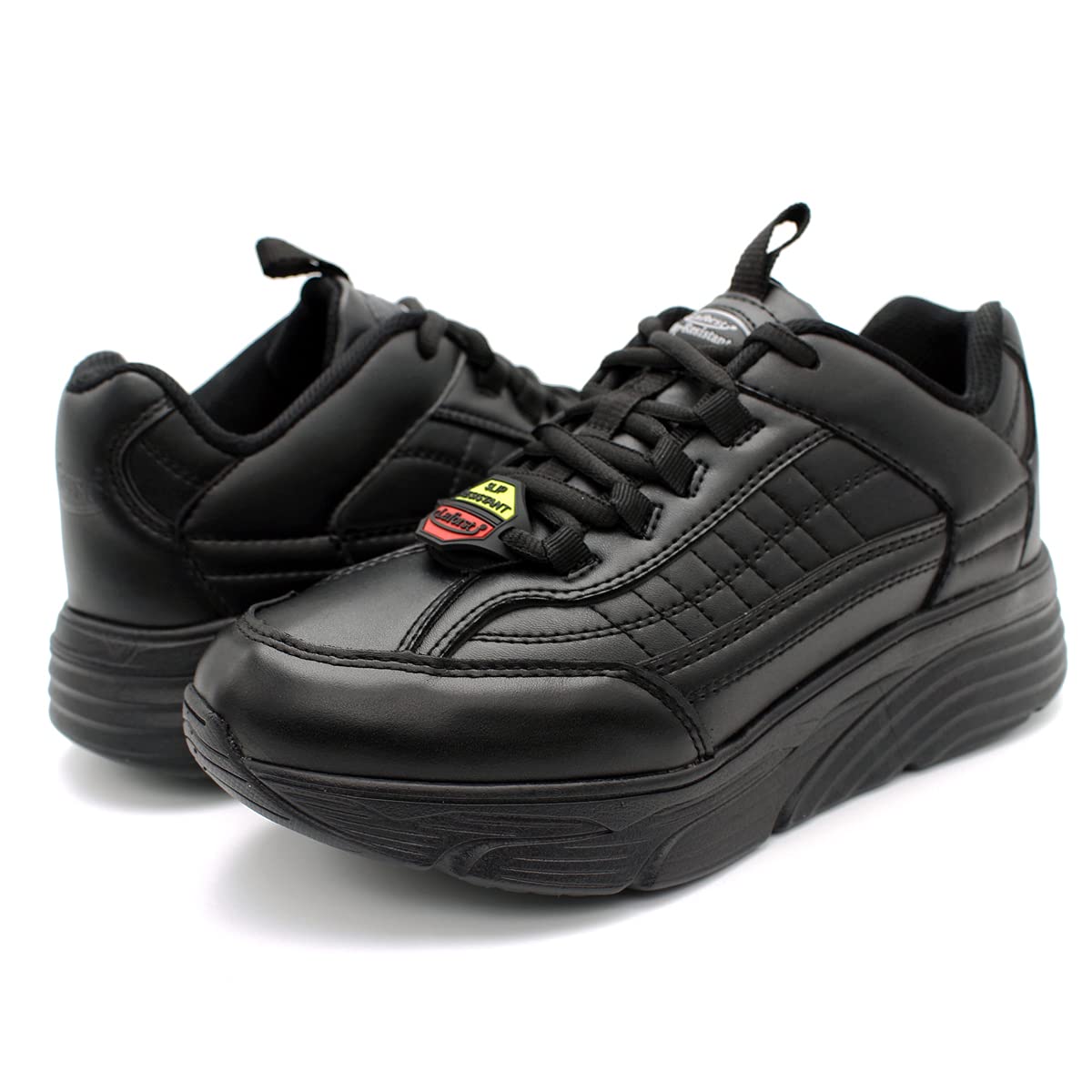 Laforst Women's Foley Xtreme Comfort Work Non-Slip Sneakers with Free Socks - Lightweight Slip Resistant Shoes for Nurses, Waitresses & Healthcare Workers