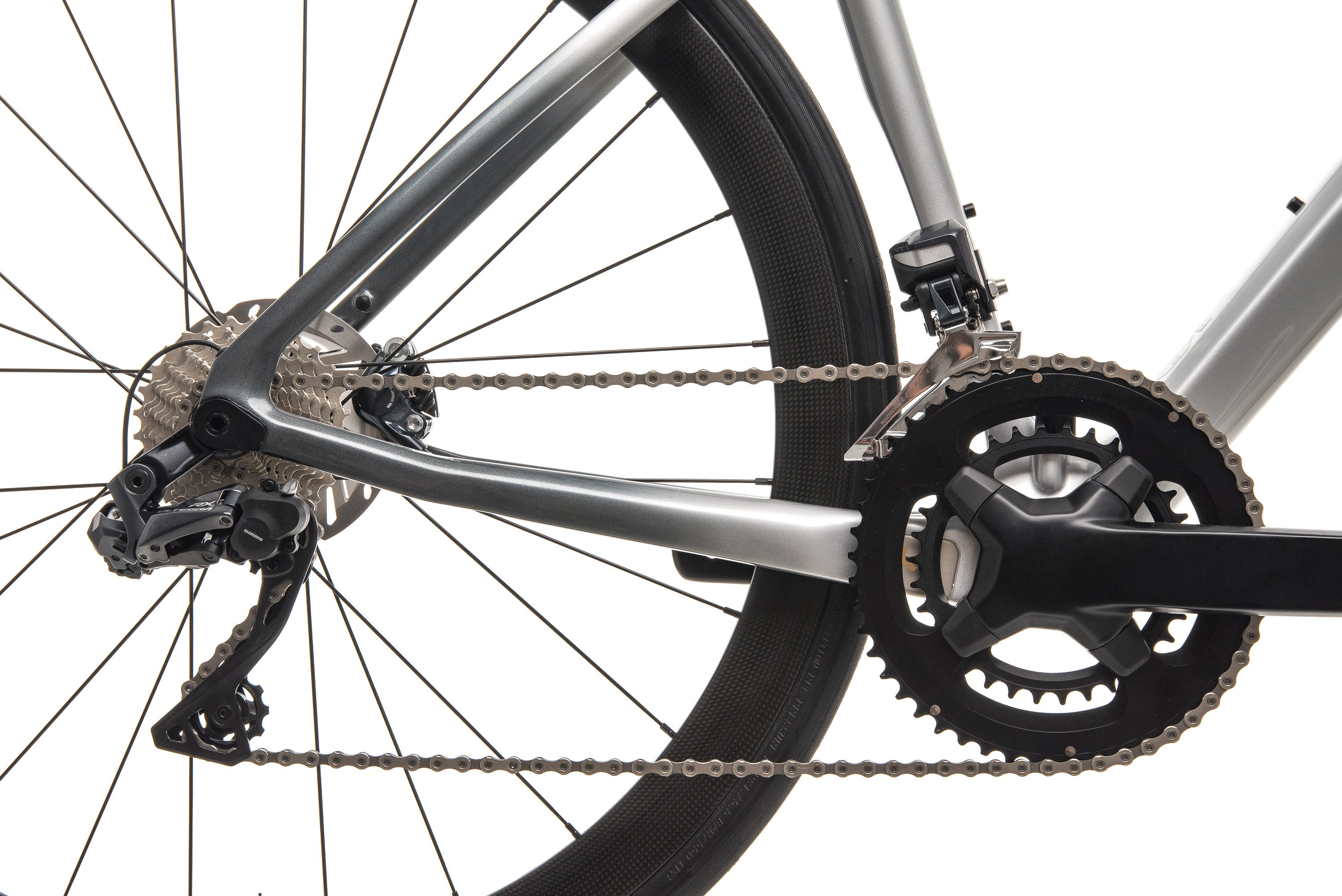 Argon 18 Krypton GF Disc Di2 Road Bike - Mercedes Benz Inspired Silver Finish - 47cm Medium Frame (2019 Model) | Perfect for Competitive Racing & Long-Distance Cycling