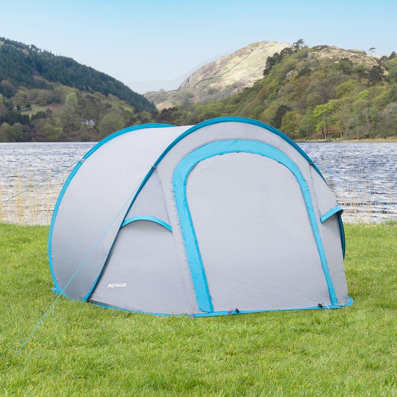 FORAGER Waterproof Camping Tents for 2-8 People - Lightweight Backpacking Tent with Rainfly & Carry Bag - Perfect for Family Camping, Hiking, Festivals & Outdoor Adventures