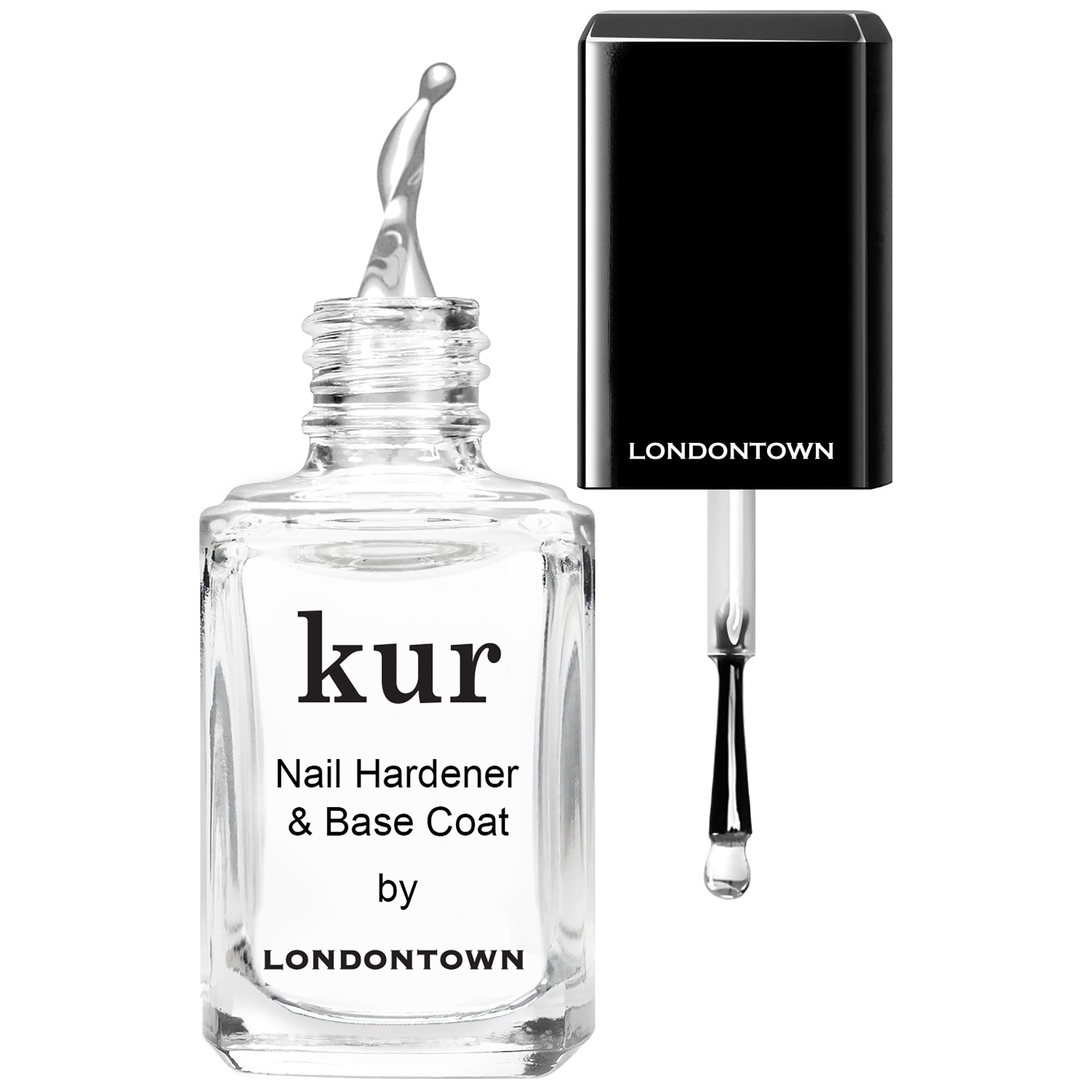 Kur Nail Hardener & Base Coat - .4 fl oz/12ml | Strengthens & Protects Nails | Perfect for Manicures & At-Home Nail Care