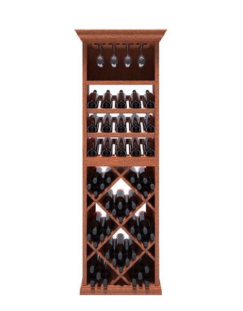 2 Foot Wine Cellar - 101 Bottle Capacity Freestanding Wine Rack for Home, Kitchen, Bar & Restaurant Storage | Compact Space-Saving Design for Red, White & Sparkling Wines