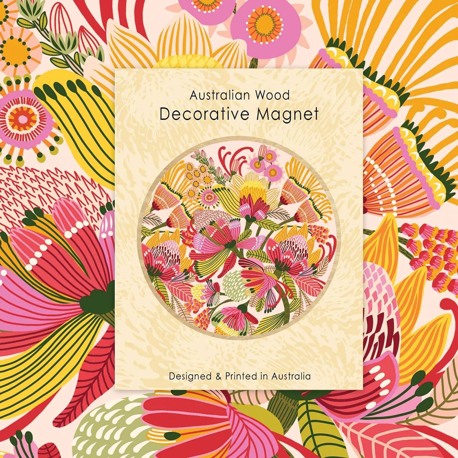 Wild Proteas Magnetic Gift Set with Greeting Card - Perfect for Home Decor, Office Gifts & Special Occasions