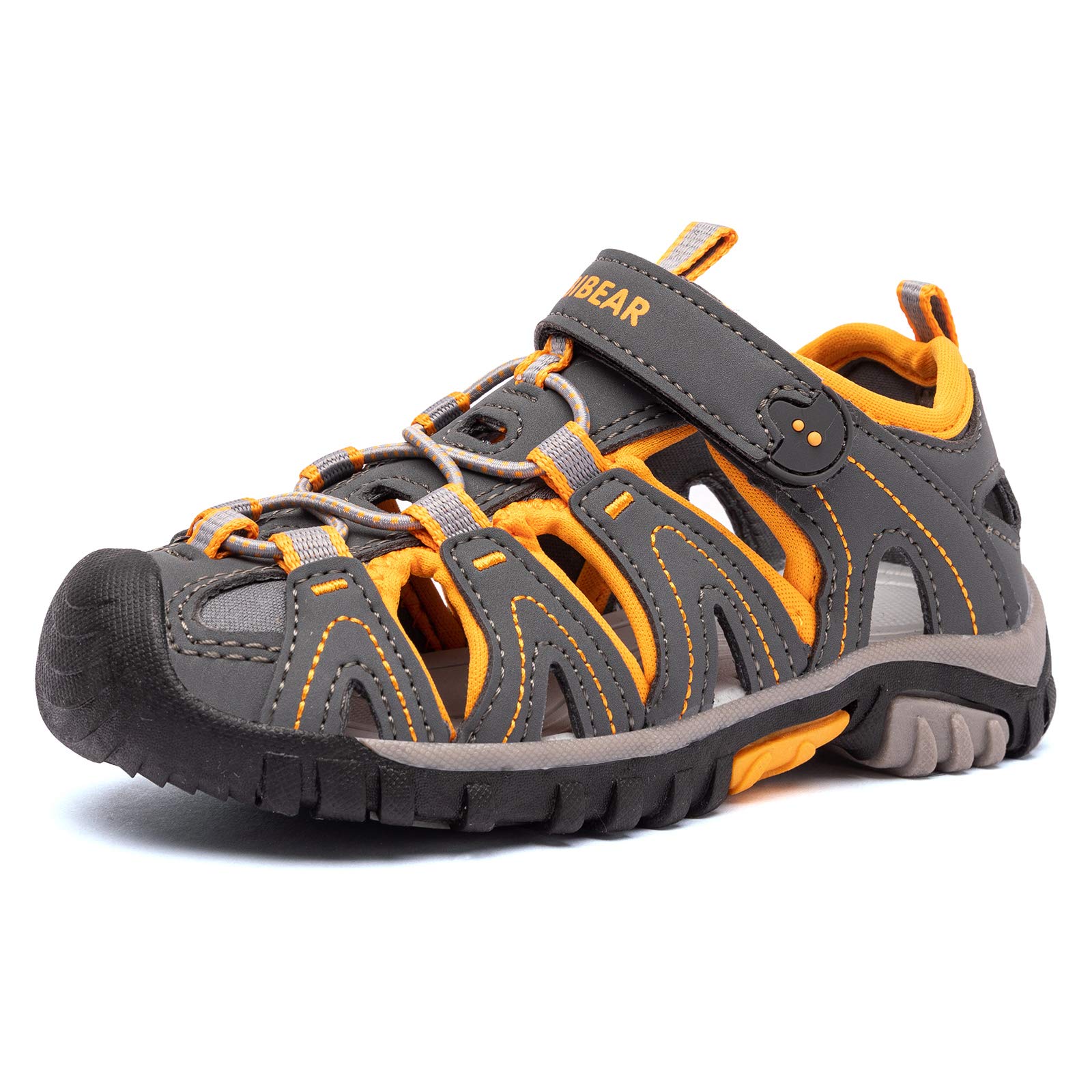 HOBIBEAR Kids Water Sandals for Boys & Girls - Closed-Toe Outdoor Sports Shoes for Toddler, Little Kid & Big Kid - Perfect for Beach, Pool, Hiking & Summer Activities
