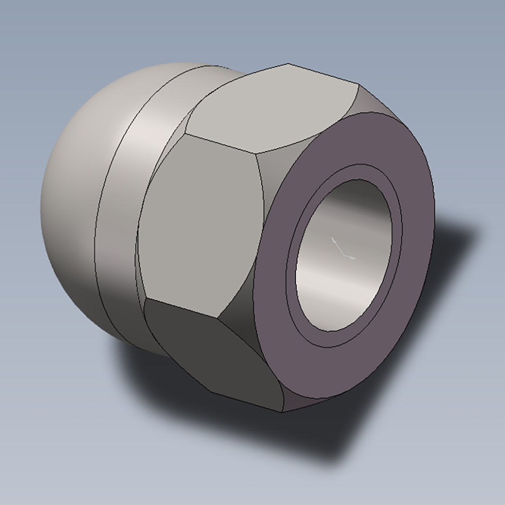 DC30 12-Cap Nut - High Strength Steel Fastener for Automotive, Machinery & DIY Projects - Perfect for Engine Repairs, Metal Fabrication & Home Improvement