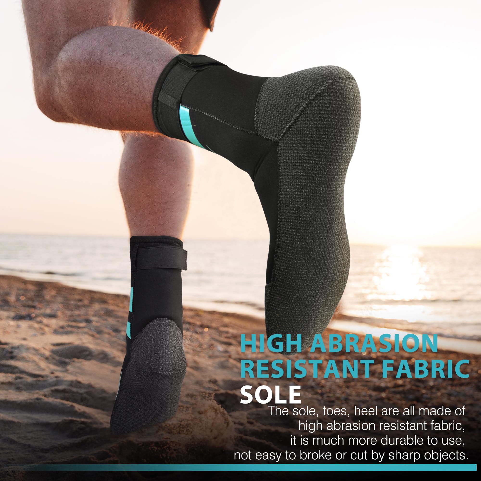 3mm Neoprene Water Shoes for Men & Women - Quick-Dry Sandproof Beach Socks for Swimming, Surfing, Volleyball & Water Sports