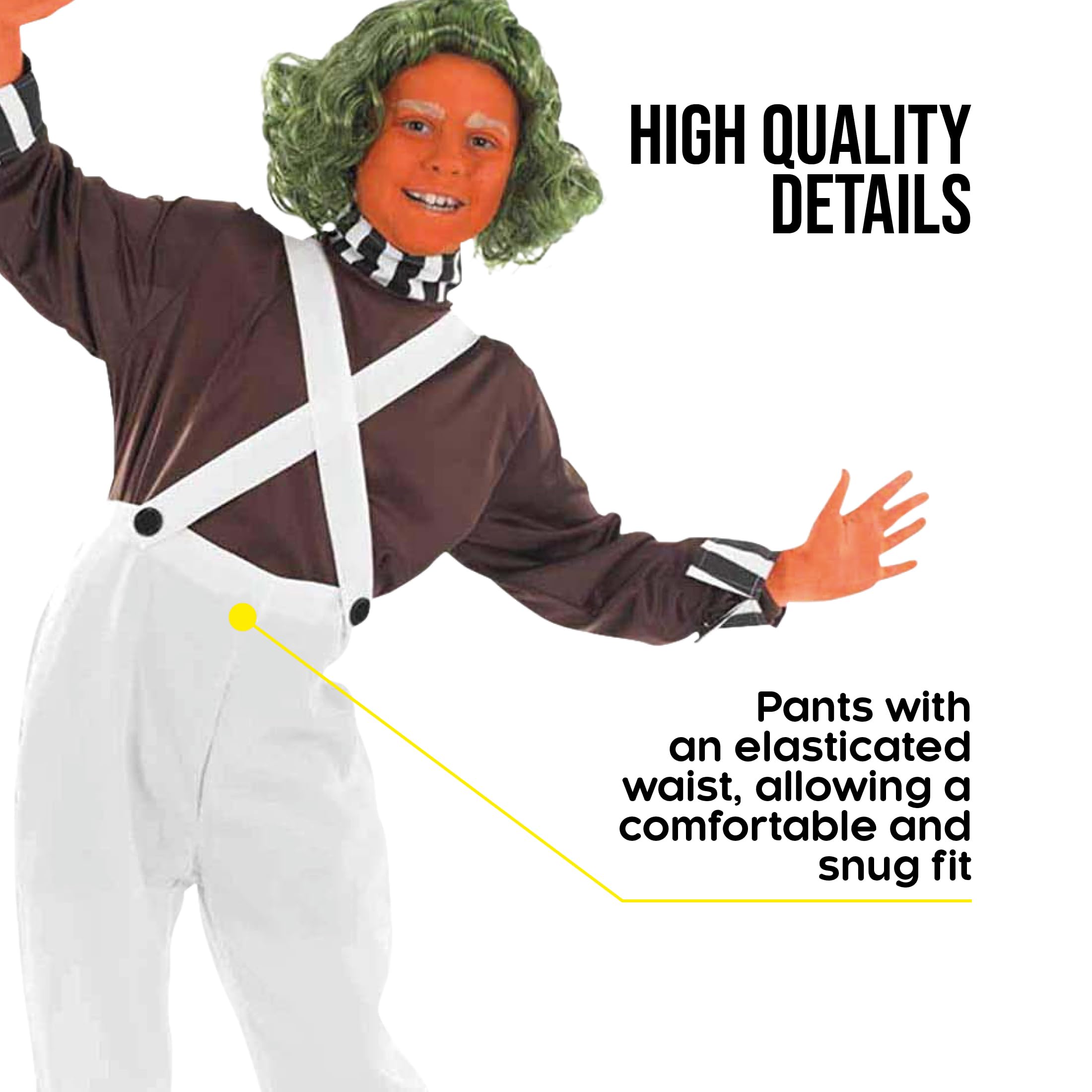 Fun Shack Kids Chocolate Factory Worker Costume for Boys - Willy Wonka Book Character Halloween Dress Up Outfit | Perfect for Halloween Parties, Book-Themed Events & Role Play