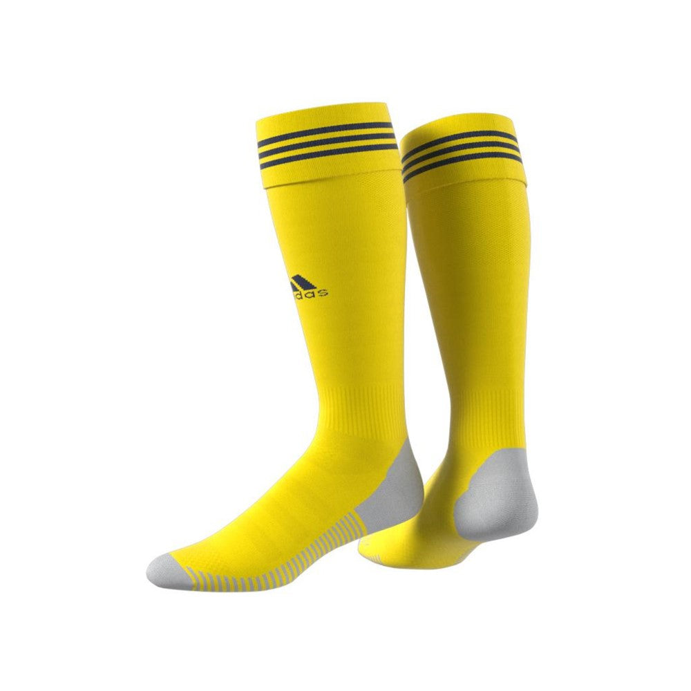 Adidas Adi 18 Performance Socks - Yellow & Blue Athletic Crew Socks for Running, Gym & Sports - Breathable Cushioned Footwear for Men & Women