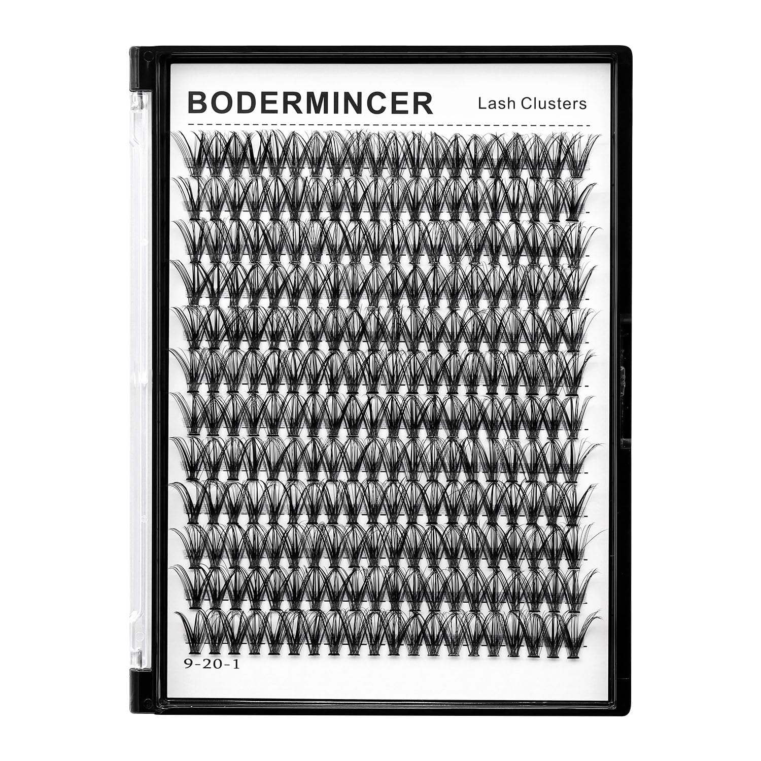 Bodermincer Black Cluster Lashes 240pcs - 20D/40D DIY Eyelash Extension Kit with D Curl Long Individual Lashes - Mixed Tray Faux Mink Lash Clusters (8-22mm) for Professional Salon & Home Use - Perfect for Bridal, Party & Everyday Glam