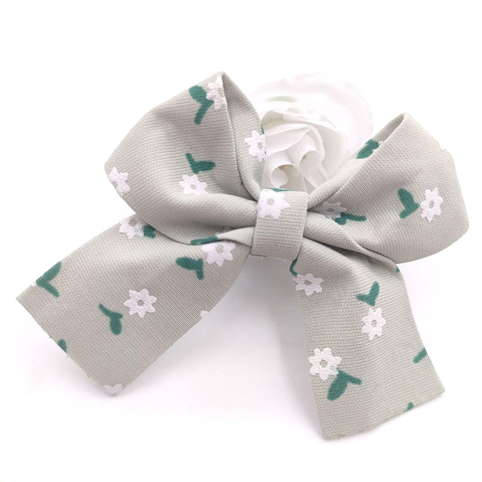 10 Pcs Fabric Bow Knot Appliques with Flowers - Small Floral Bows Elegant Patches for DIY Hair Clips, Headbands, Baby Clothes & Scrapbooking - Perfect for Wedding, Party & Craft Projects