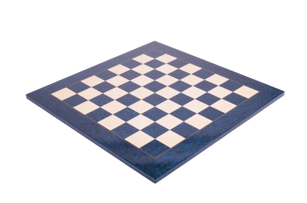 Premium Blue Maple Wood Chess Board - 2.0