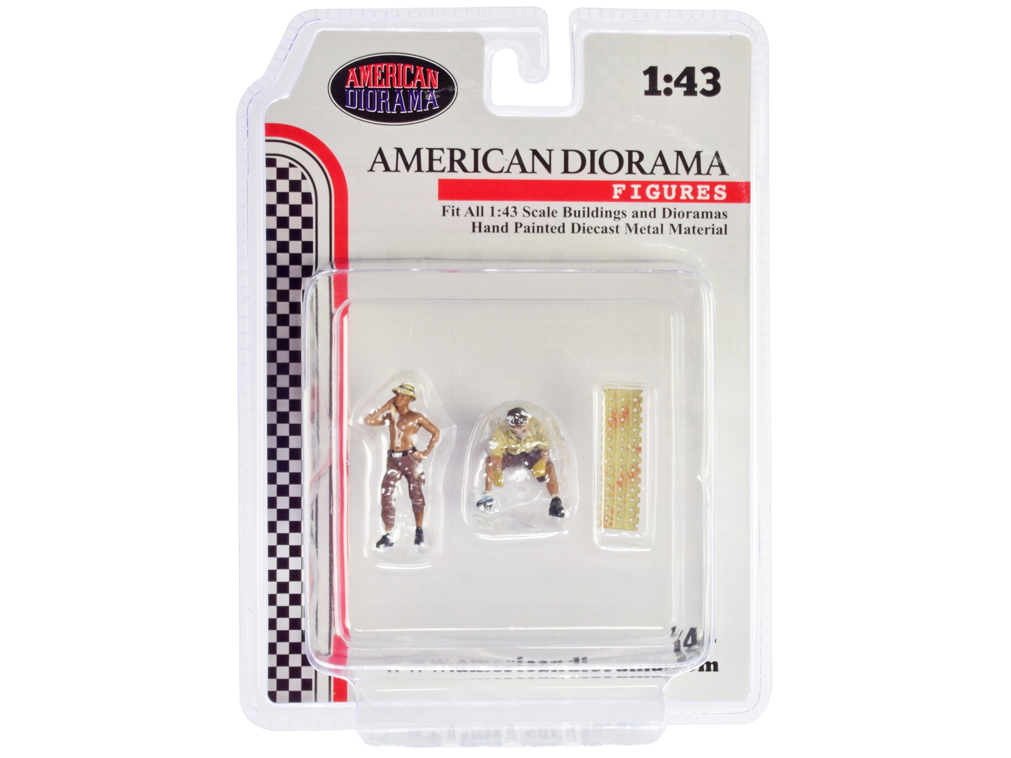 1/43 Scale 4X4 Mechanics Diecast Figure Set - 2 Piece Model Car Accessories for Diorama & Collectors | Perfect for Off-Road Scenes & Miniature Displays
