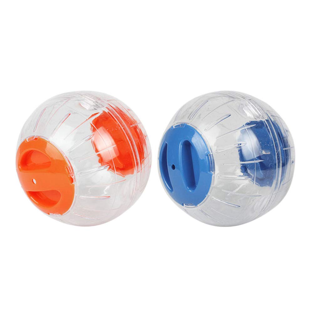 2 Pack Crystal Hamster Exercise Ball - Interactive Pet Toy for Small Animals, Hamsters, Gerbils - Transparent Running Wheel for Play & Exercise - Perfect for Cage Fun, Playtime & Indoor Activity