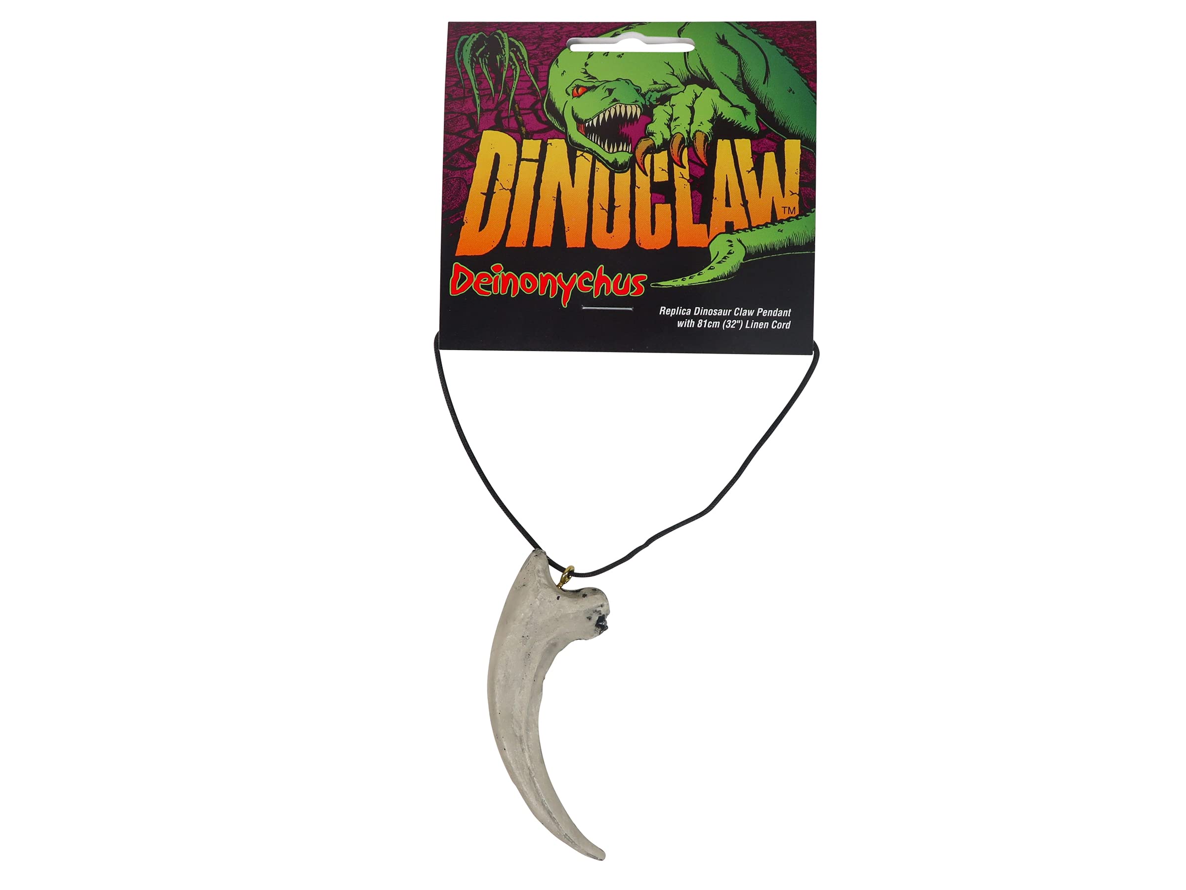 Deinonychus Dinosaur Claw Pendant Necklace - Jurassic Fossil Jewelry for Men & Women - Perfect for Dinosaur Lovers, Paleontology Enthusiasts, and Unique Gift Occasions