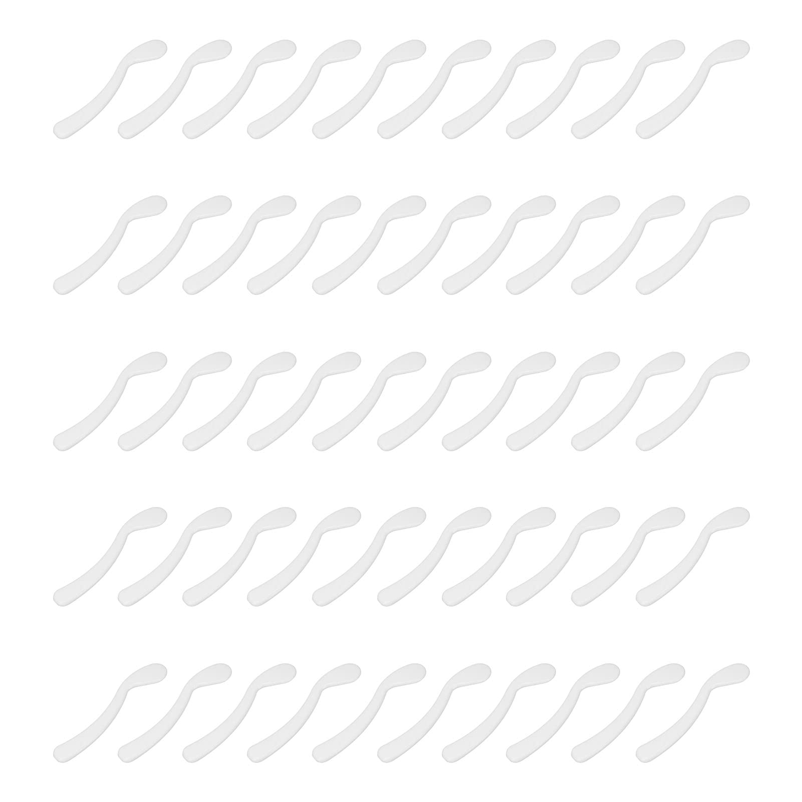 50pcs Mini Cosmetic Spatulas - Curved Tip Makeup Applicators for Eye Cream & Facial Masks