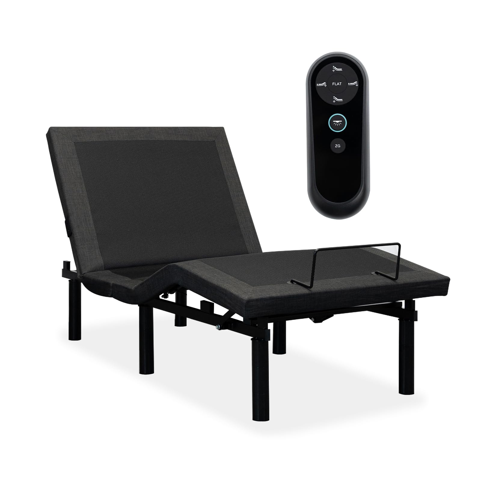 Adjustable Bed Frame Twin XL with Wireless Remote, 4 USB Ports & Under-Bed Light - Electric Adjustable Base with Head/Foot Incline, Customizable Leg Heights - Easy Assembly for Home, Dorm, or Guest Room Use
