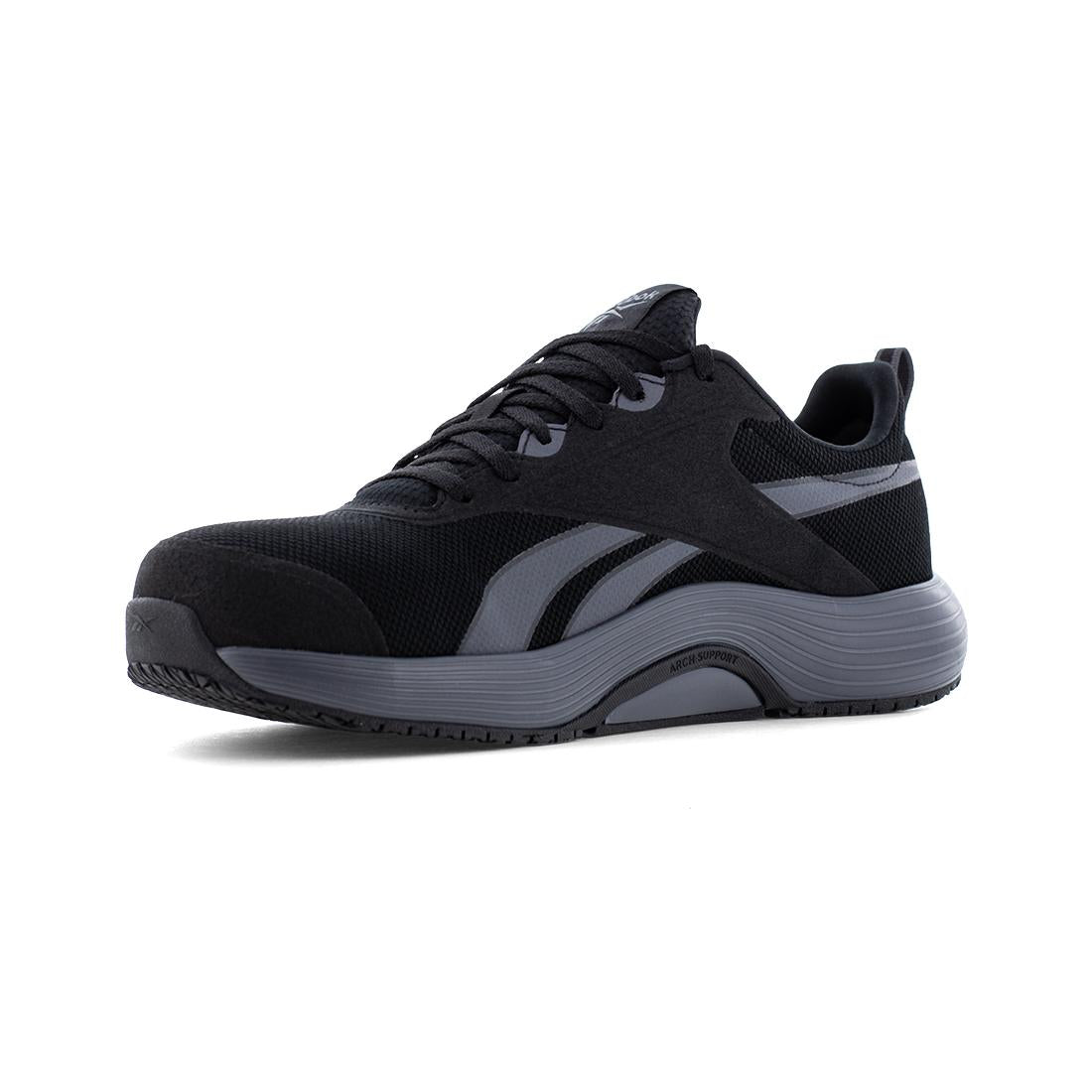Lite Plus 4 Athletic Composite Toe Work Shoes for Men - Lightweight Safety Footwear Black/Gray | Perfect for Construction, Warehouse & Outdoor Work
