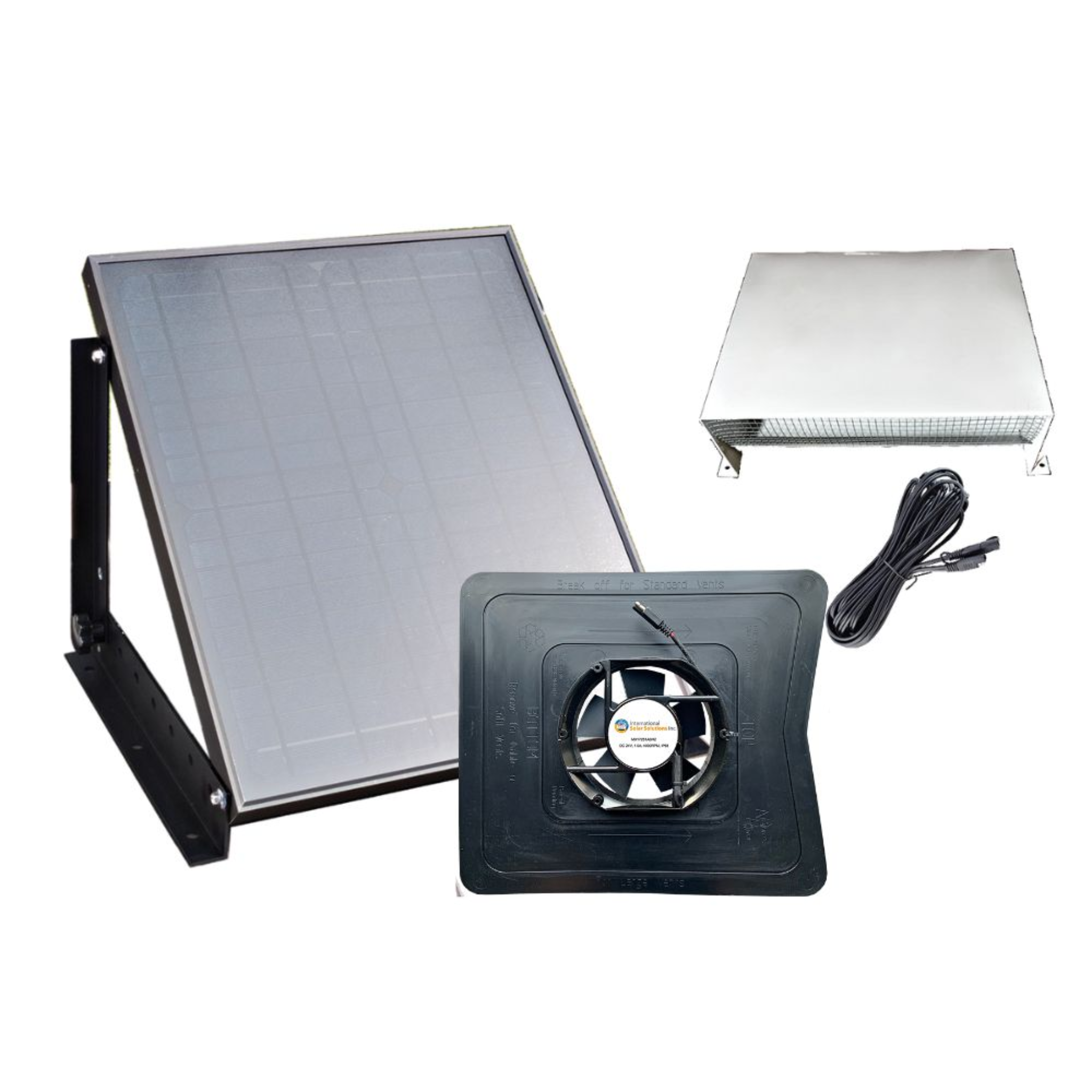 iSolar 20W106 FLEX CRL Modular Solar Attic Fan with Anti-Gust Sidewall Vent Bundle - High Efficiency Solar Powered Roof Ventilation System for Home Cooling & Energy Savings | Perfect for Residential Houses, Barns & Garages