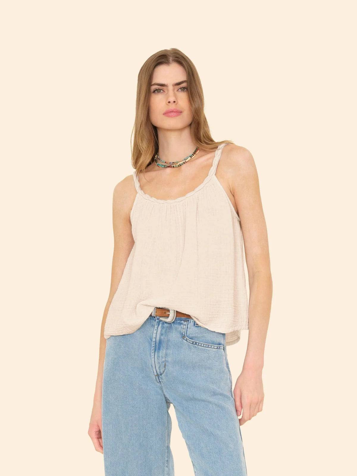 Brandi Top Women's Fashion Silver Slate Blouse - Perfect for Casual Outings, Office Wear & Evening Events