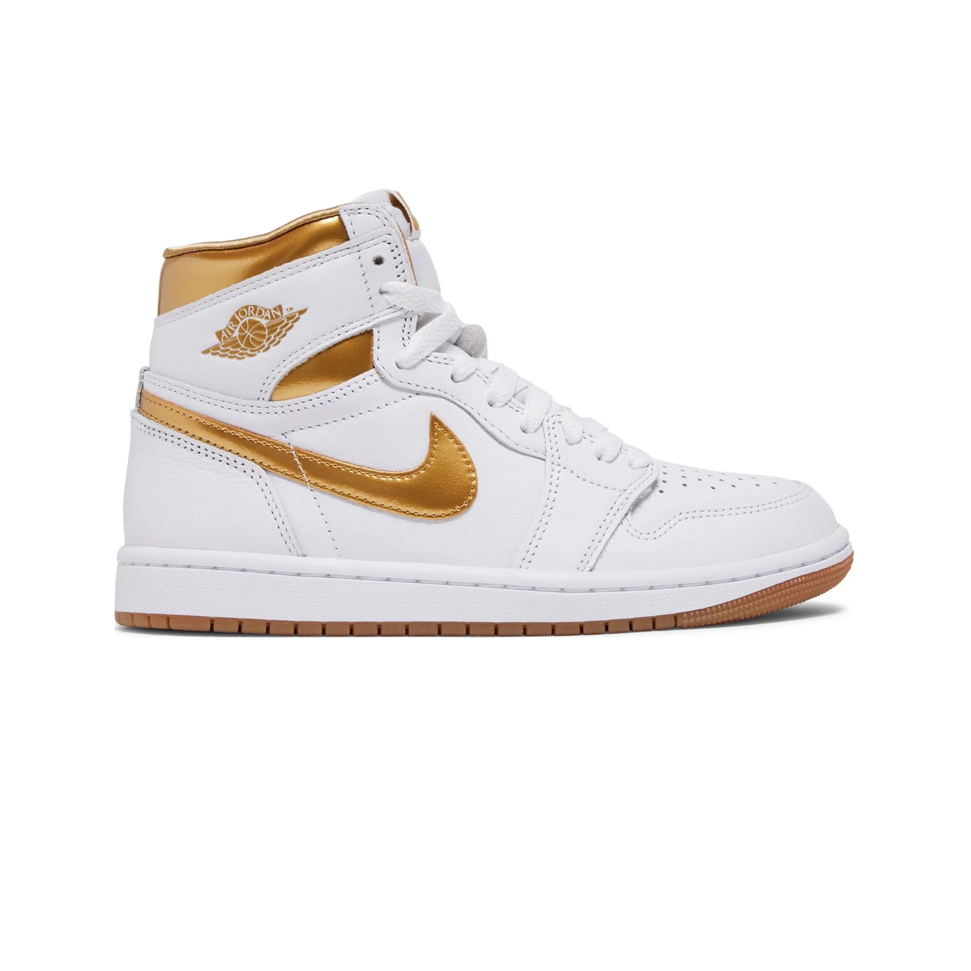 Air Jordan 1 High OG 'Metallic Gold' Women's Sneakers (2024) - Retro Basketball Shoes for Women, Fashion Streetwear & Gym Workout