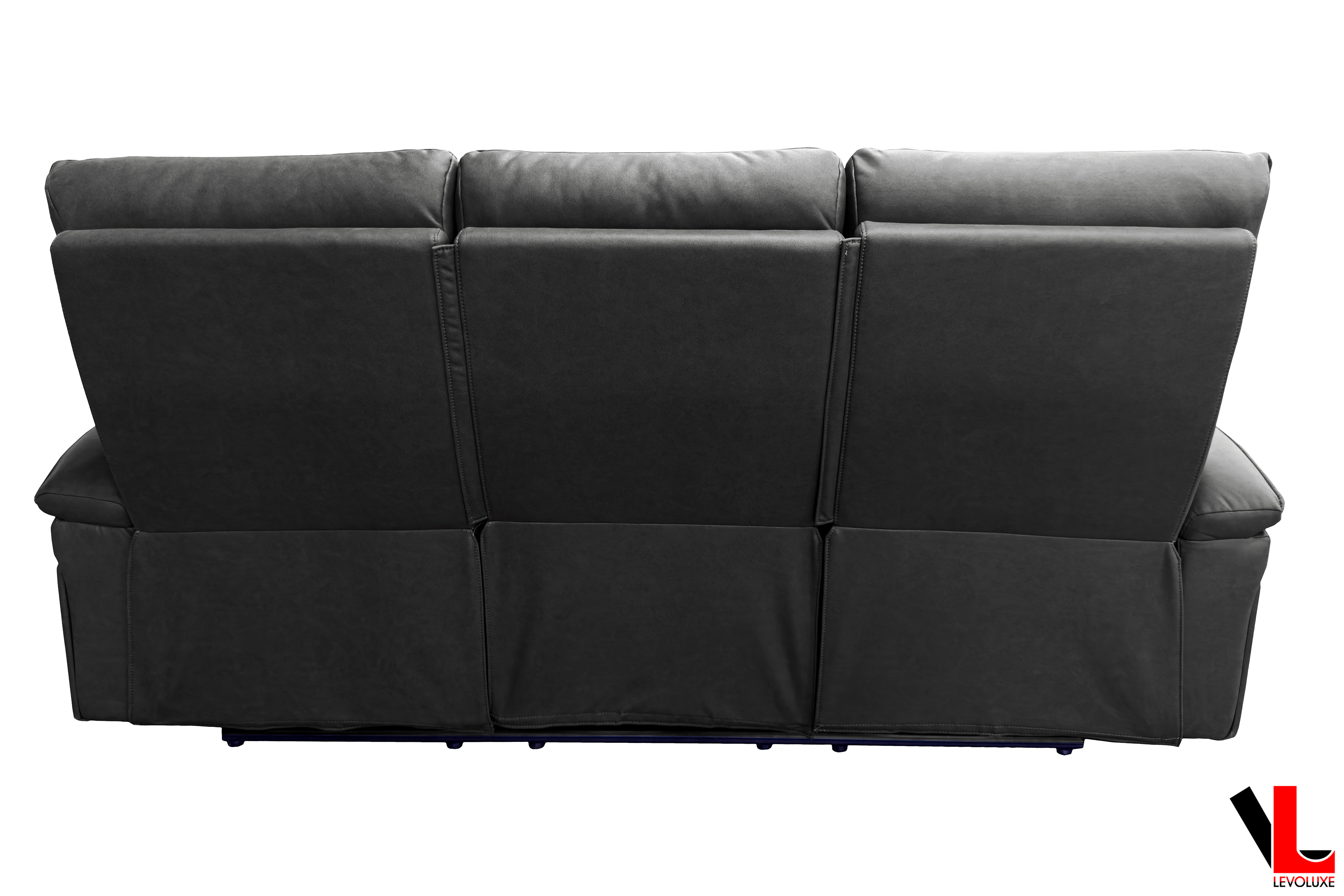 Sereno 3-Piece Reclining Sofa Set with Loveseat and Rocking Chair in Jaxxon Smoke - Modern Living Room Furniture for Home Theater, Family Gatherings & Relaxation
