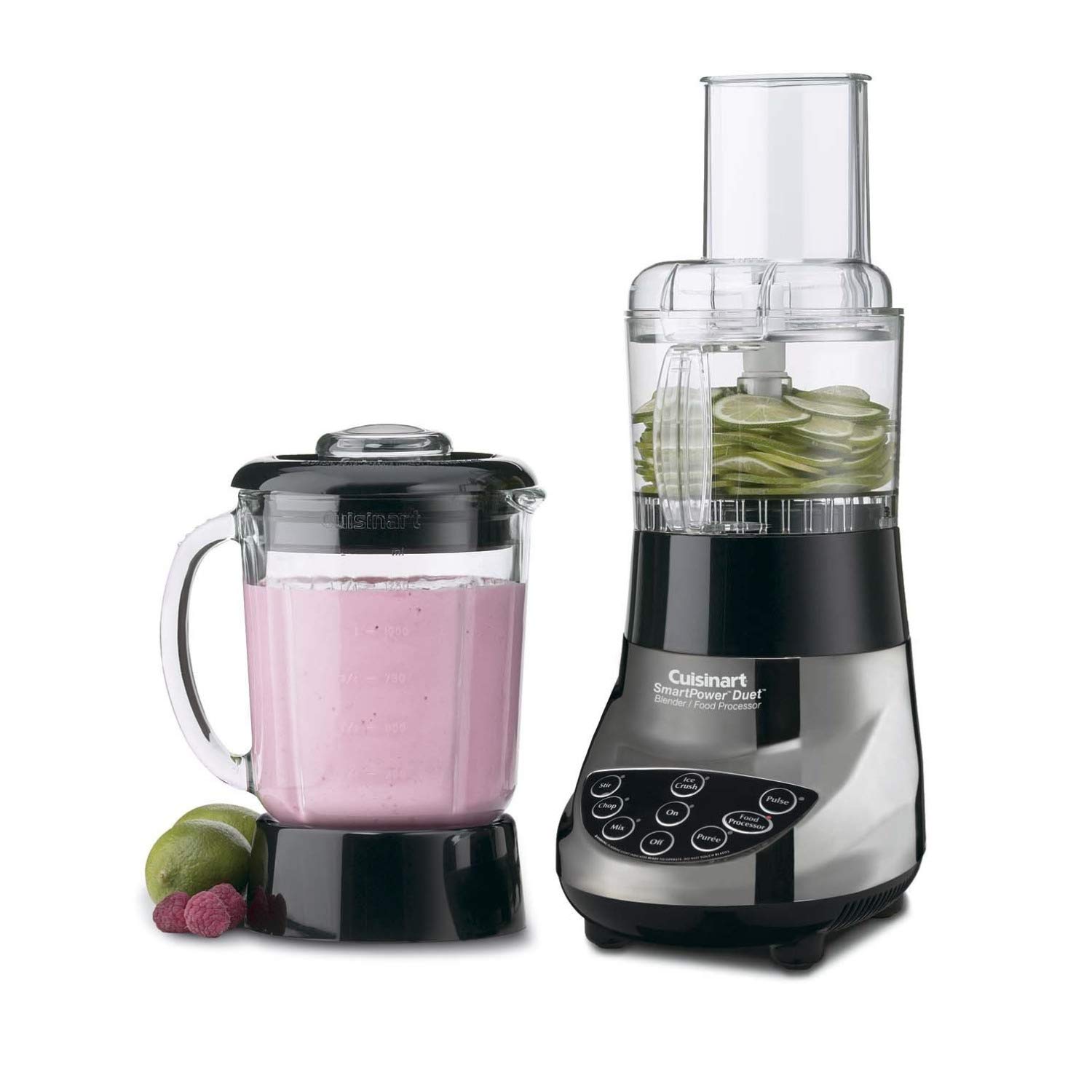 Cuisinart BFP-703BC Smart Power Duet 3-Cup Blender and Food Processor Combo, Brushed Chrome Finish - 6-Piece Set for Smoothies, Dips & Meal Prep | Compact Kitchen Appliance for Small Spaces