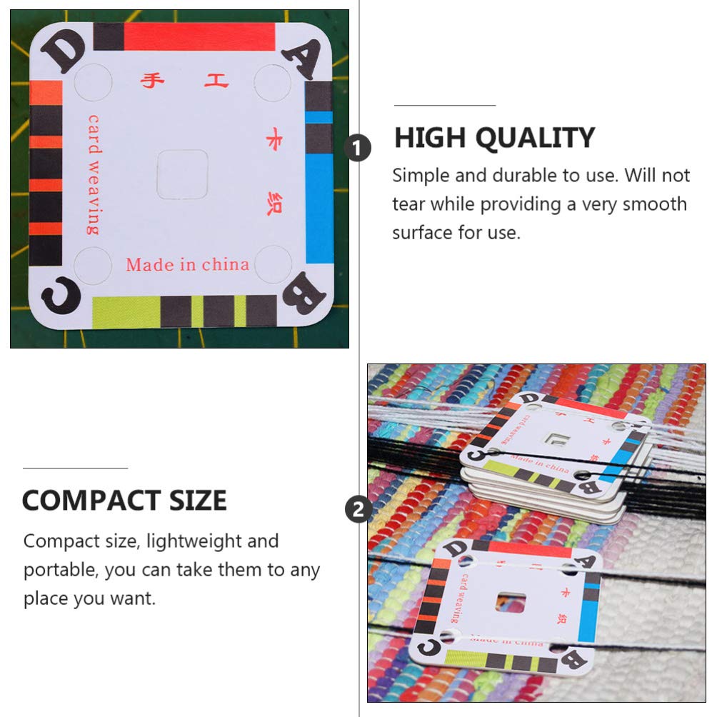 200Pcs Weaving Cards for Inkle Loom - 5cm Cardboard Tablet Weaving Supplies | DIY Handmade Weaving Tools for Craft Projects, Loom Weaving & Fiber Art Creations