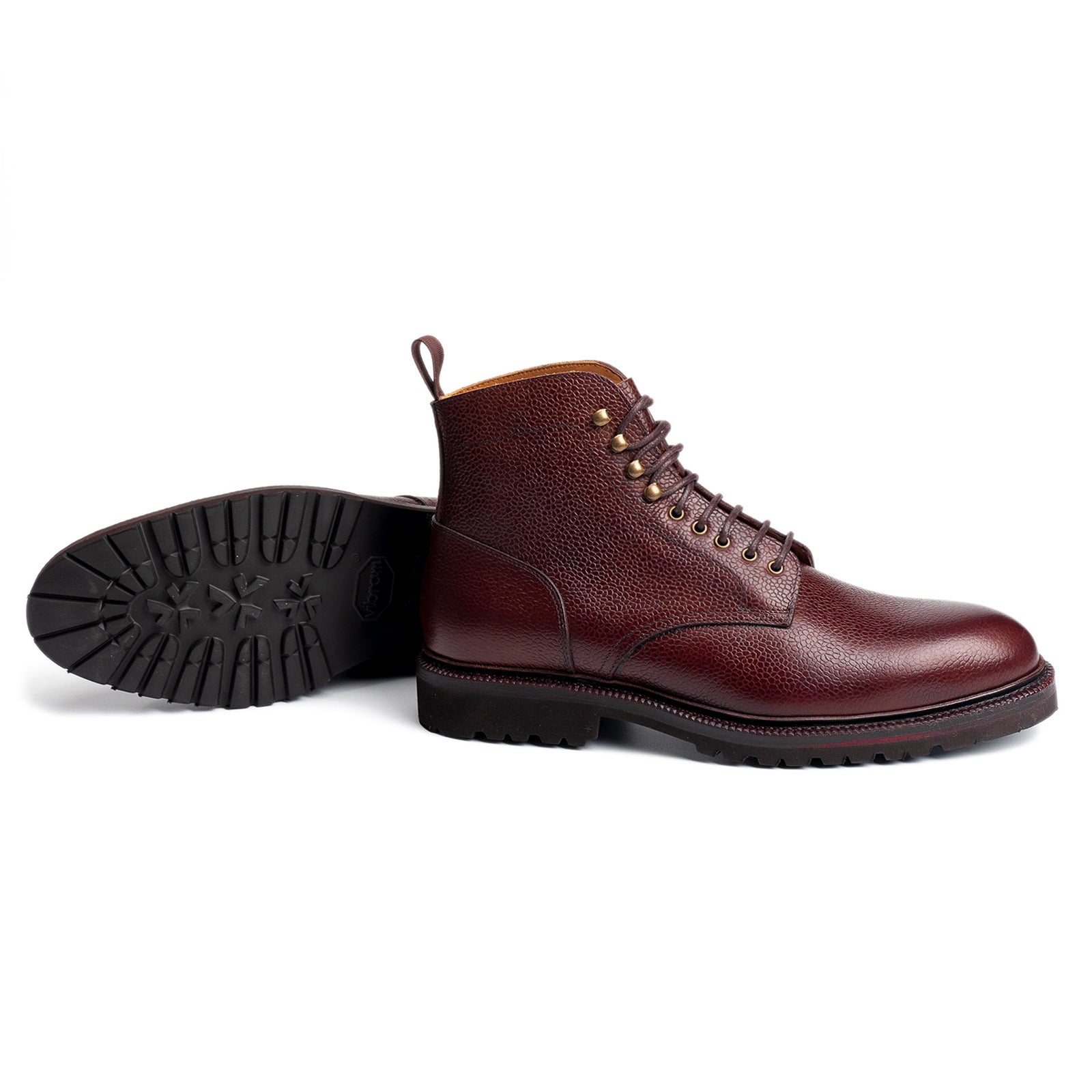 Burgundy Country Calf Leather Shoes with Ultraflex System - Comfortable & Durable for Casual Wear & Outdoor Activities